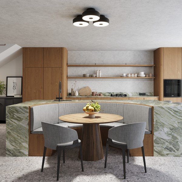 Crna stropna svjetiljka ø 30 cm Blacko – Sollux-image-3