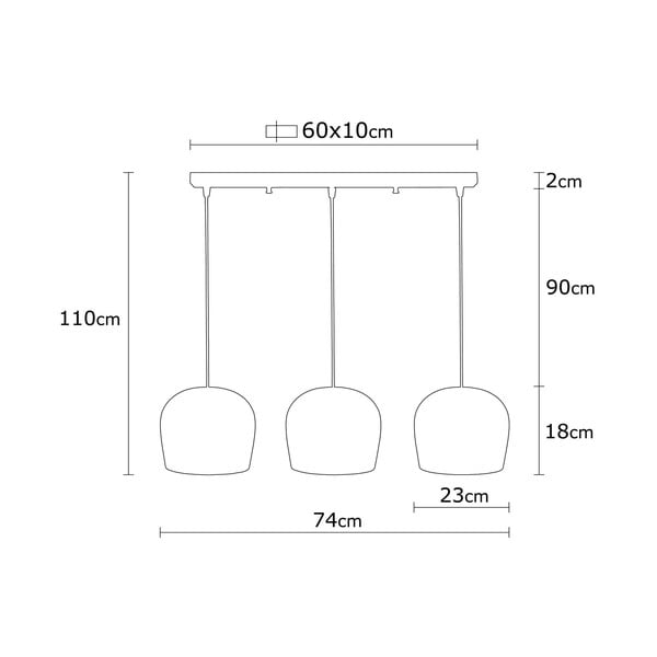 Crna viseća svjetiljka Berceste – Opviq lights-image-4