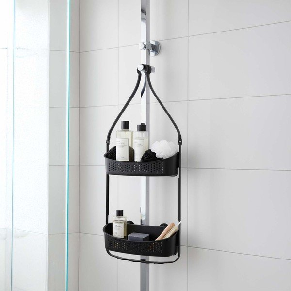 Mat crna plastična viseća kupaonska polica Vesper – douceur d'intérieur-image-1