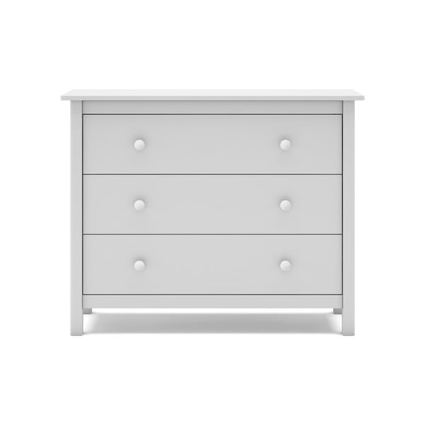 Bijela niska dječja komoda od borovine 100x80 cm Max - Marckeric-image-2