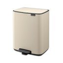 Bež željezna kanta za smeće s pedalom 12 l Bo – Brabantia