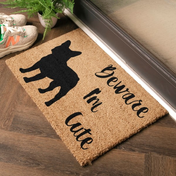 Otirač od kokosovih vlakana 40x60 cm Beware I'm Cute French Bulldog – Artsy Doormats-image-1
