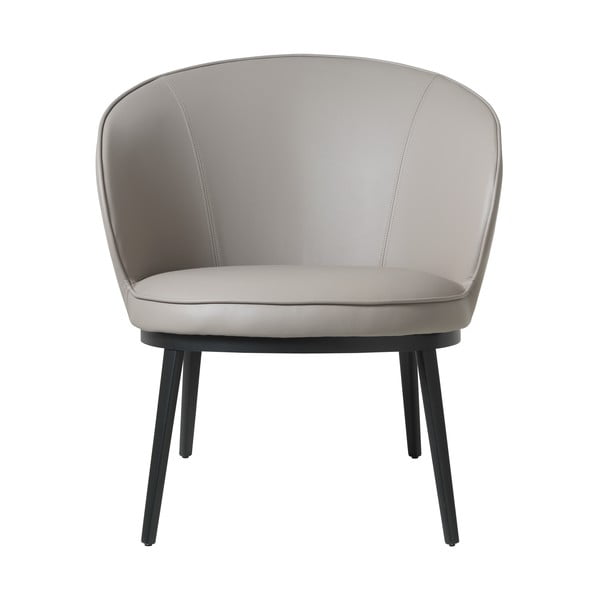 Siva/bež fotelja od imitacije kože Gain – Unique Furniture-image-2