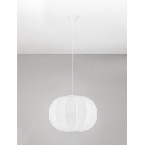 Mat bijela tekstilna viseća svjetiljka ø 50 cm Delina – Nova Luce-image-4