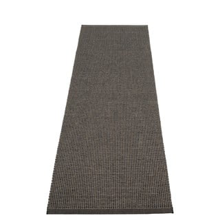 Antracitno siva unutarnja i vanjska staza 70x240 cm Emm Black Linen – Pappelina