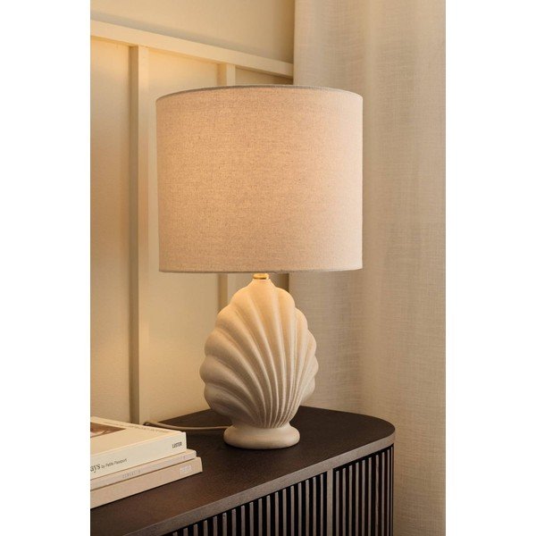 Bijela/bež stolna lampa od polyresina (visina 58 cm) Shelley – Ellos Home-image-1