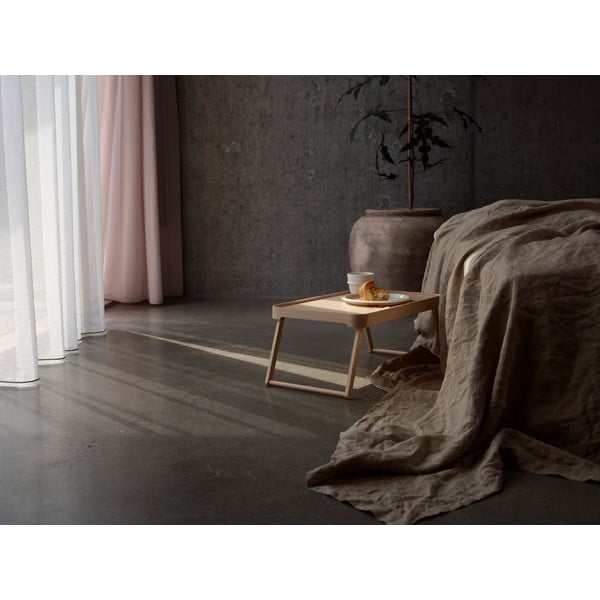 Pomoćni stol od čvrste jeseni 32x49,5 cm Inu – Zone-image-4