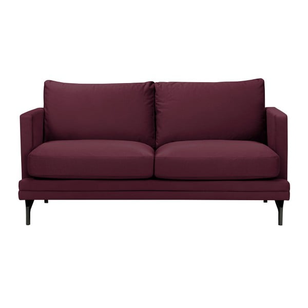Bordeaux crvena sofa s bazom u crnoj boji Windsor &amp; Co Sofas Jupiter
