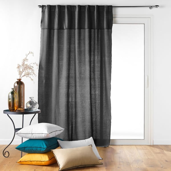 Antracitno siva zavjesa 140x240 cm Mistraline – douceur d'intérieur-image-3
