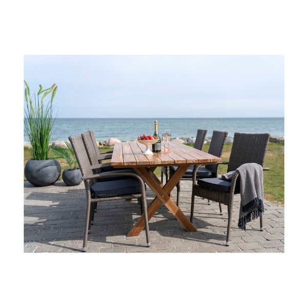 Vanjski stol za blagovanje od reciklirane tikovine House Nordic Murcia, dužina 200 cm-image-4