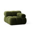 Zelena modularna sjedeća garnitura od bouclé tkanine (s desnim kutom) Bellis – Micadoni Home