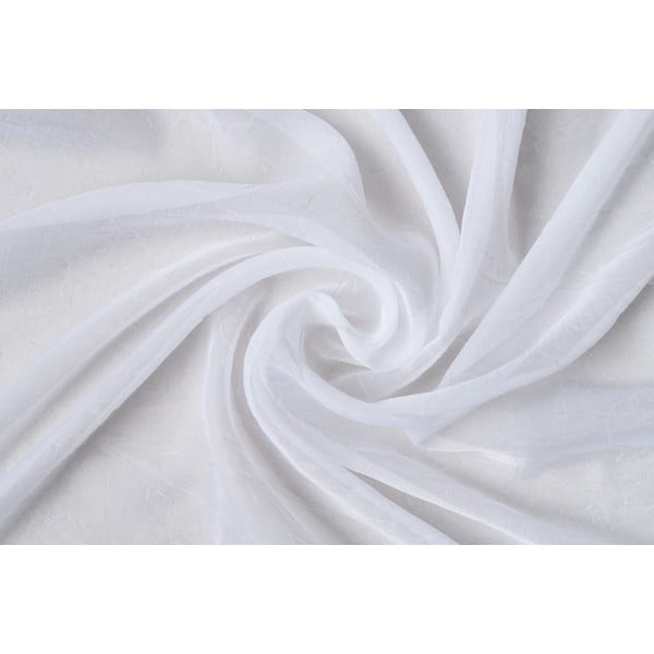 Bijela prozirna zavjesa od voila 140x245 cm Crush – Mendola Fabrics-image-2
