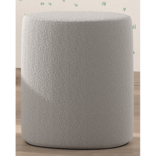 Svijetlo sivi dječji tabure od bouclé tkanine MOON – Vipack-image-1