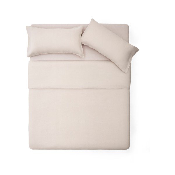 Posteljina sivo-bež za bračni krevet/za produženi krevet od mješavine lana 240x220 cm Simmel – Kave Home