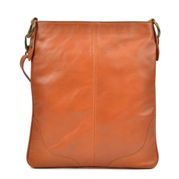 Konjak smeđa kožna torbica Mangotti Bags Marisa