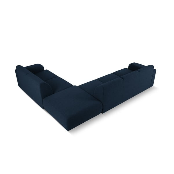 Tamno plava kutna garnitura od bouclé tkanine (s desnim kutom) Molino – Micadoni Home-image-3