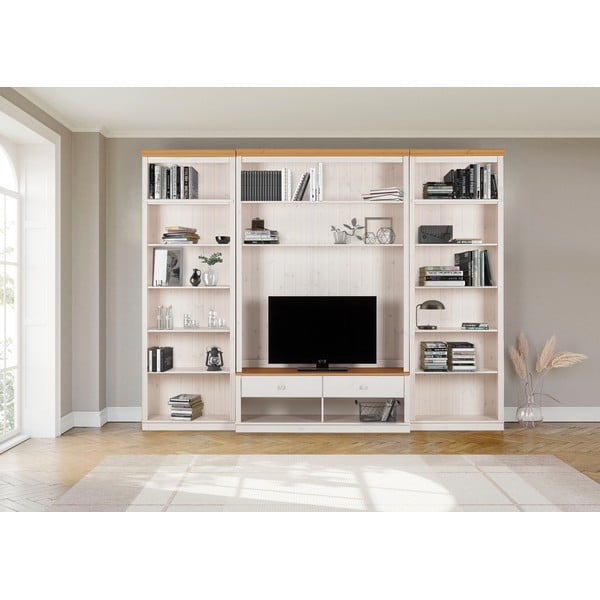 Bijeli TV set od masivnog bora 288x223 cm Anita – Støraa-image-1