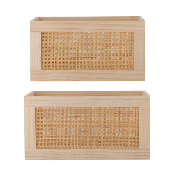 Drvene kutije za pohranu u setu  2 kom u prirodnoj boji 39x29x20 cm Piana – Bloomingville-image-2