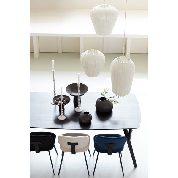 Crni blagovaonski stol s pločom stola od bagrema 100x220 cm Quenza – Light & Living-image-4