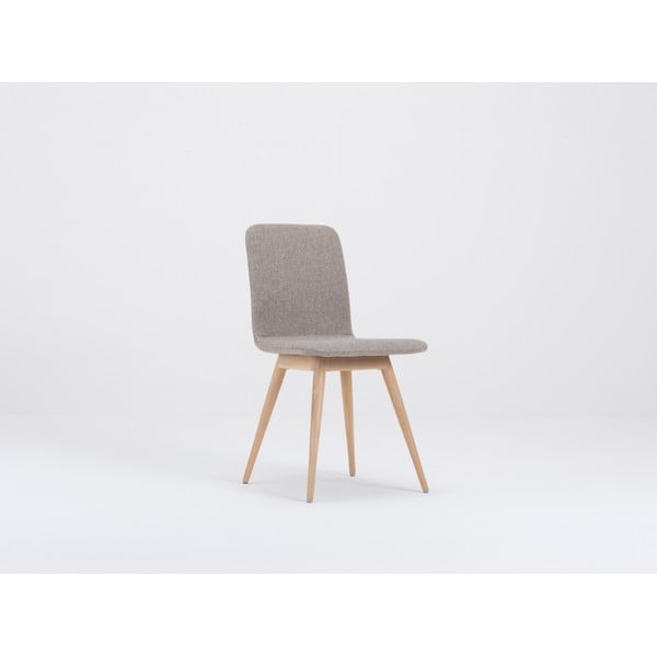 Bež stolica s hrastovom bazom Gazzda Ena-image-1