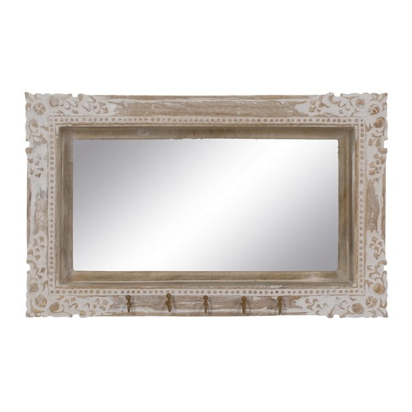 Zidno ogledalo s okvirom od masivnog drveta 61x38 cm – Ixia