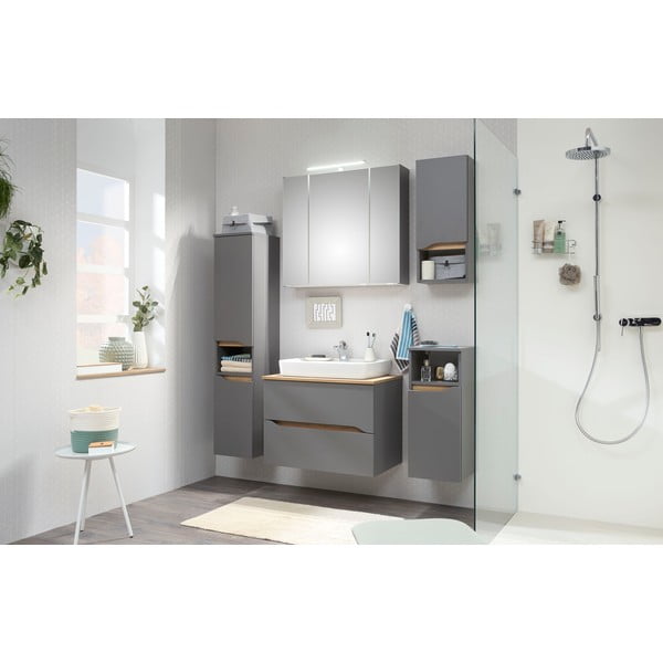 Sivi niski kupaonski ormarić 30x72 cm Set 357 - Pelipal-image-1