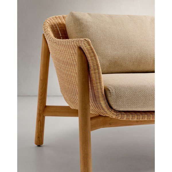Bež/u prirodnoj boji podstavljena vrtna sofa Galea – Kave Home-image-3