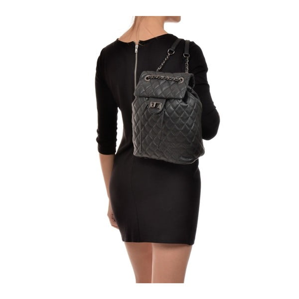 Crni kožni ruksak Anna Luchini Lucy-image-1