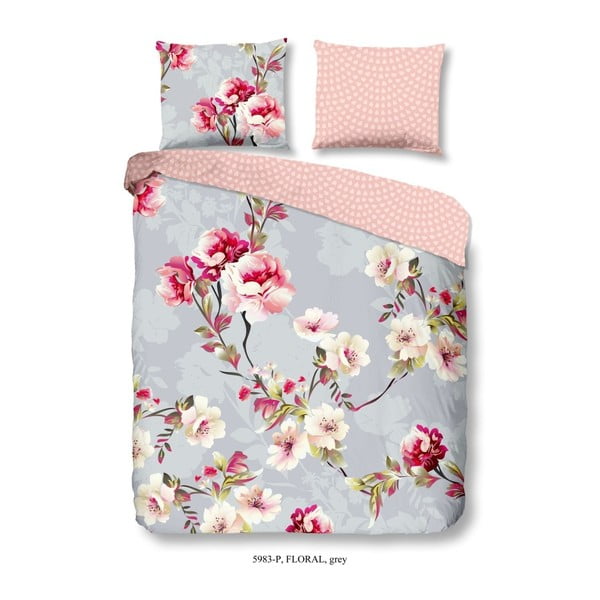 Pamučna posteljina za bračni krevet Good Morning Floral, 200 x 200 cm