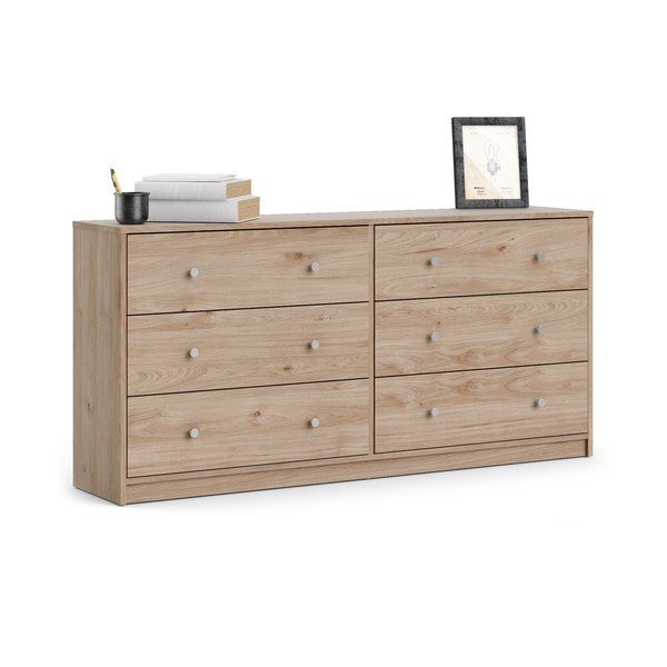 Komoda u prirodnoj boji 143x68x32 cm May – Tvilum-image-4