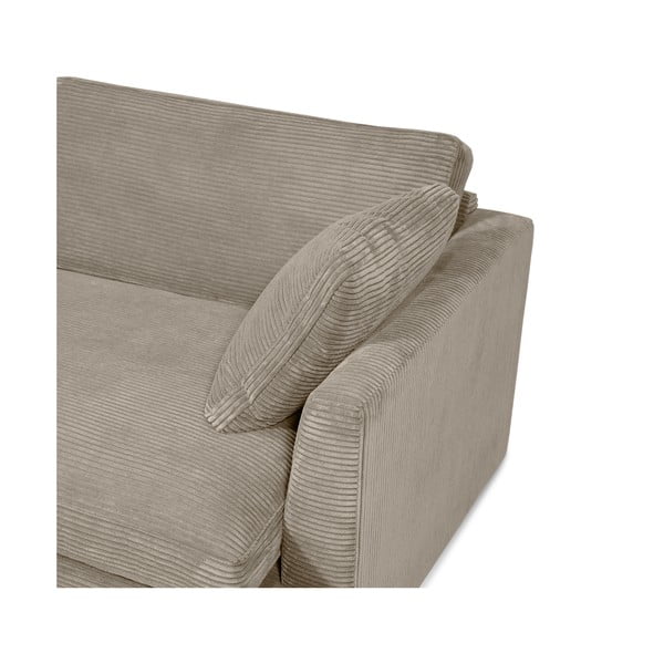 Bež sofa od samta 132 cm Mobby – Scandic-image-1