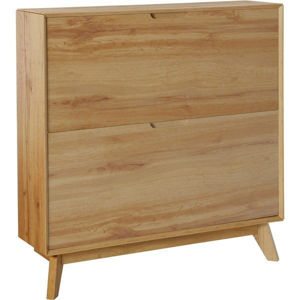 Preklopni ormarić za cipele u dekoru hrasta u prirodnoj boji Ezra – Støraa