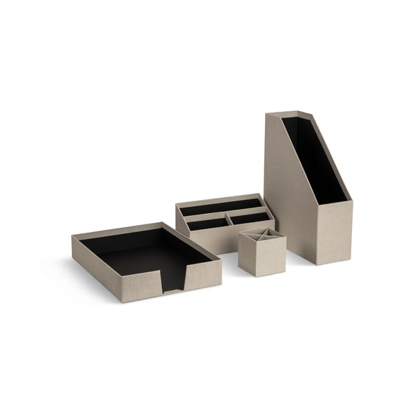 Kartonski uredski organizatori u setu 4 kom Hugo Canvas Paper Laminate – Bigso