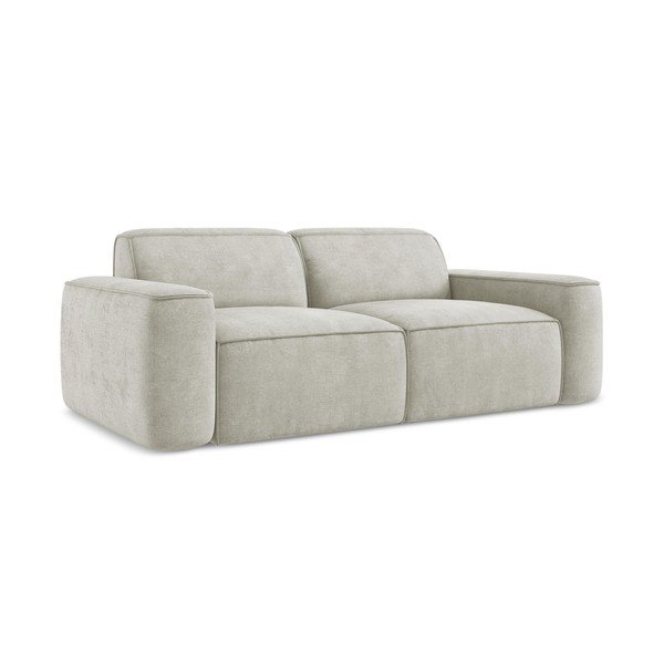 Krem sofa od šenila 204 cm Omao – Makamii-image-1