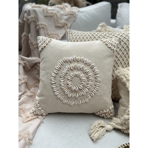 Pamučna ukrasna jastučnica 43x43 cm Seashells – Mioli Decor-image-1