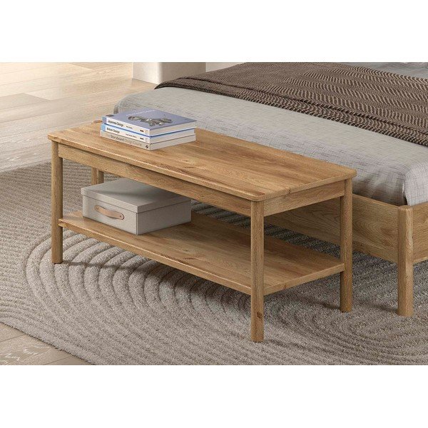 Klupa od masivnog drveta/od MDF-a u prirodnoj boji Olive – Vipack-image-1