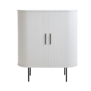 Bijeli ormarić s kliznim vratima 100x118x40 cm Nola – Unique Furniture