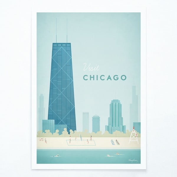 Poster Travelposter Chicago, A2