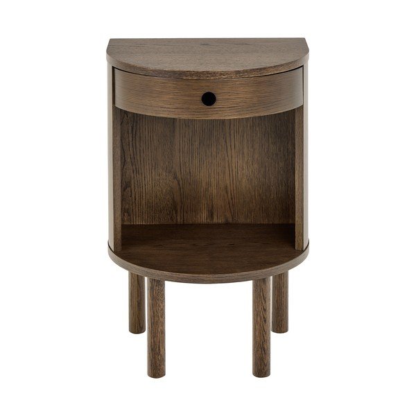 Noćni ormarić u dekoru hrasta u tamnoj prirodnoj boji Paron – Actona