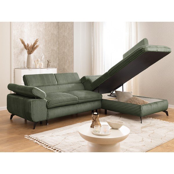 Zelena kutna garnitura od samta (s desnim kutom/u obliku slova L) Marbeya  – Ropez-image-4