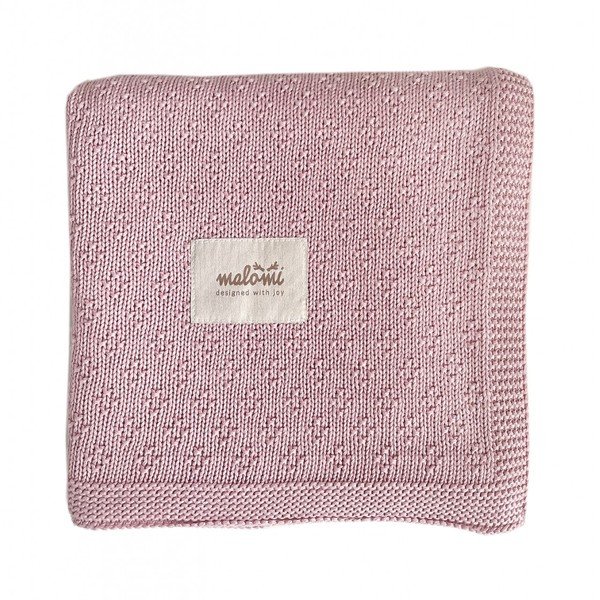 Ružičasta deka od bambusa za bebe 80x100 cm - Malomi Kids-image-2