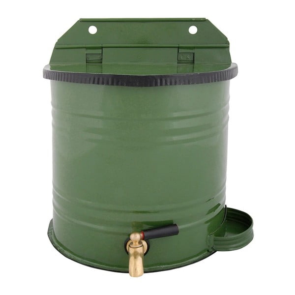 Zeleni spremnik za vodu s Esschert Design vrtnom slavinom