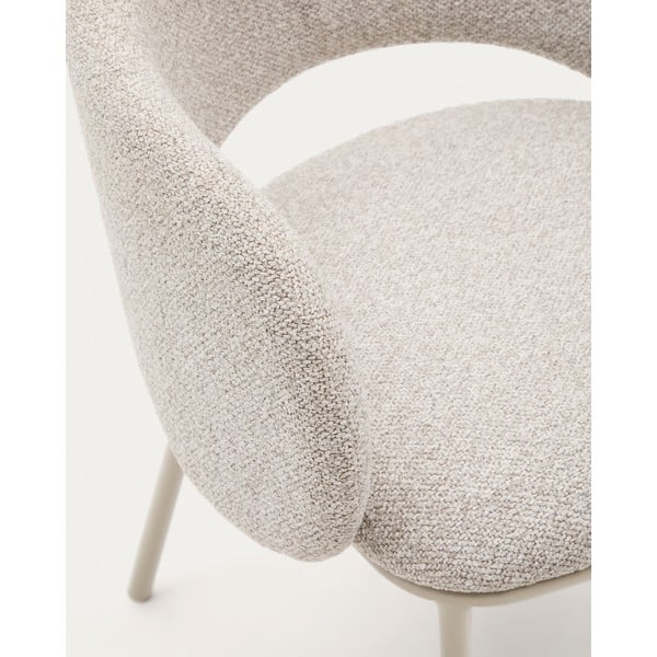 Podstavljena blagovaonska stolica boje slonovače Maina – Kave Home-image-3