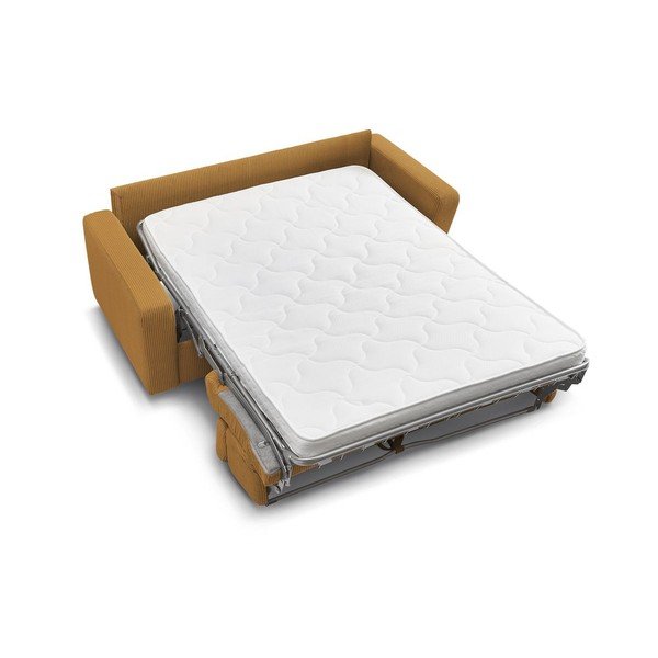 Senf žuta sklopiva sofa od samta 195 cm Monaco – Bobochic Paris-image-4