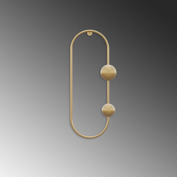 Metalna zidna vješalica u zlatnoj boji Dama – Kalune Design-image-4