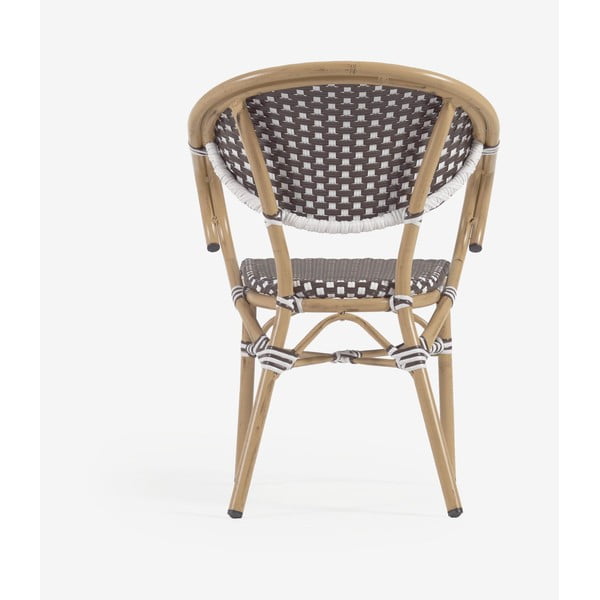 Smeđa metalna/plastična vrtna stolica Marilyn – Kave Home-image-2