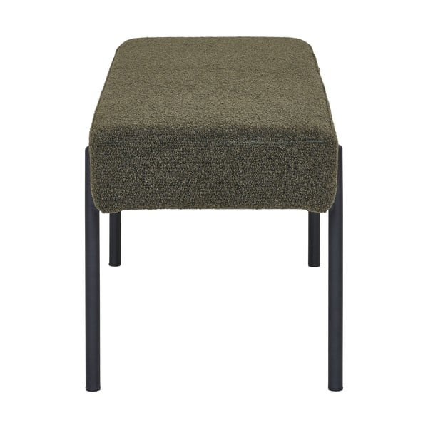 Tamno zelena klupa od bouclé tkanine Swindon – House Nordic-image-2