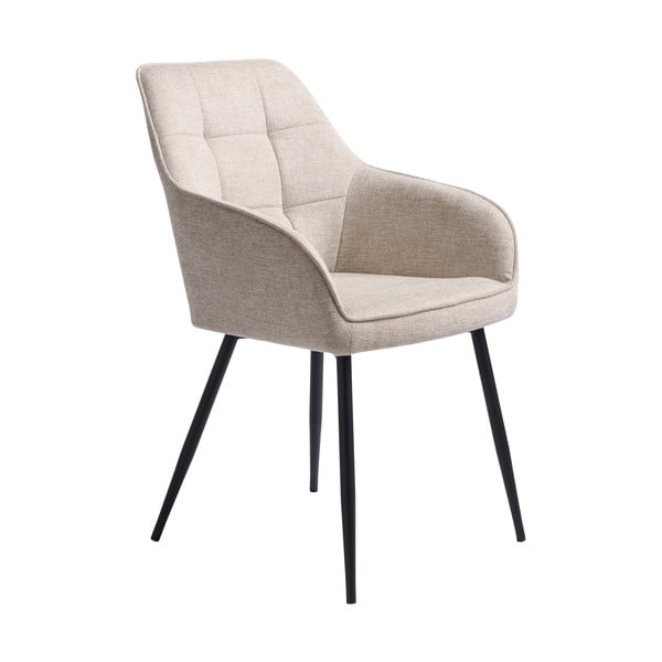 Bež podstavljena blagovaonska stolica s naslonima za ruke Nolan – Unique Furniture