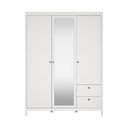 Bijeli ormar s ogledalom 150x199x58 cm Madrid – Tvilum