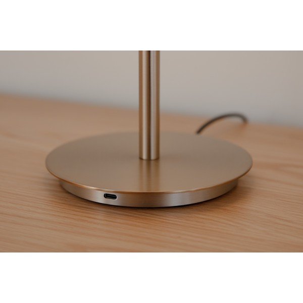 Mjedena metalna LED stolna lampa s mogućnosti zatamnjivanja sa staklenim sjenilom (visina 37 cm) Audrey Table – UMAGE-image-4